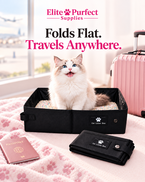 Elite Purfect Foldable Travel Cat Litter Box