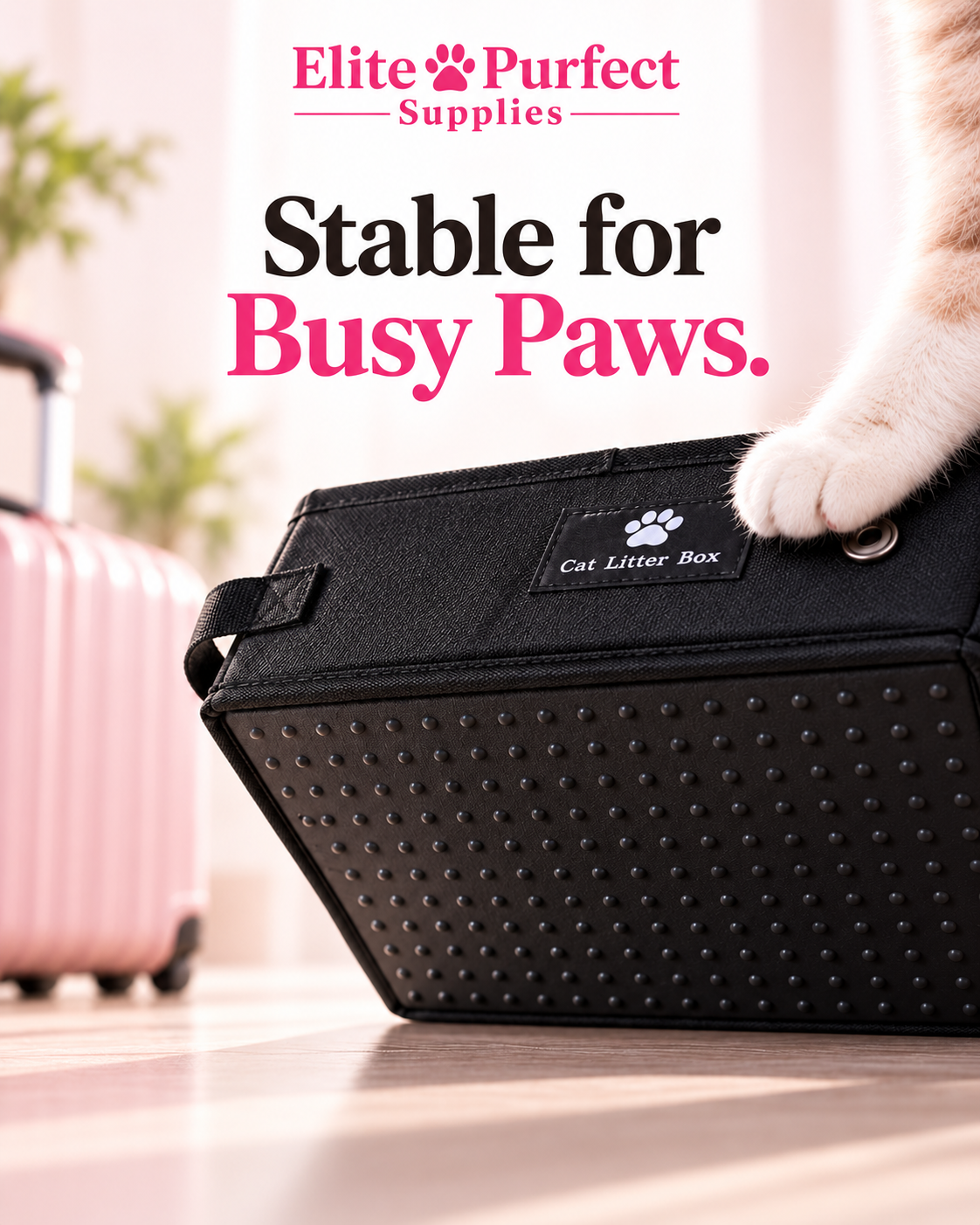 Elite Purfect Foldable Travel Cat Litter Box